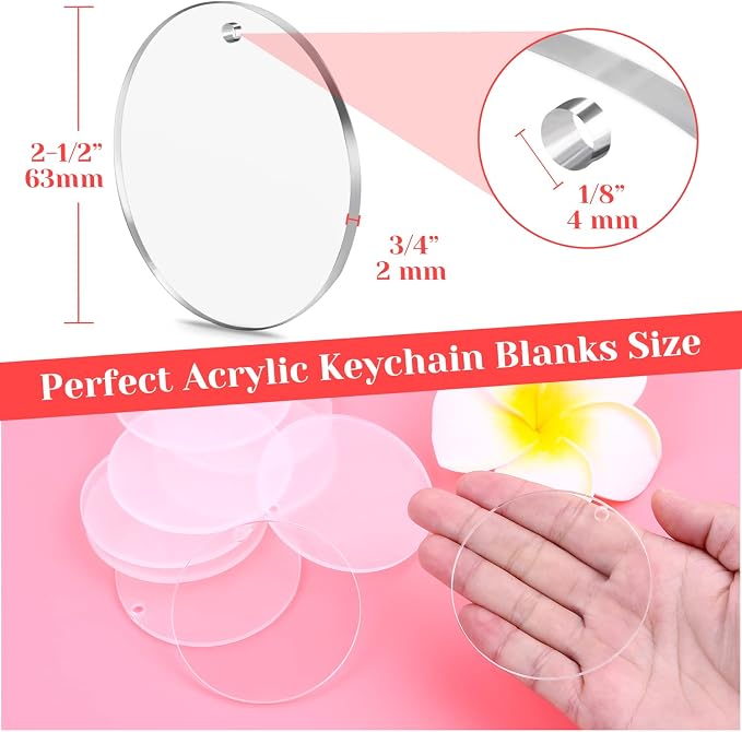 Audab Acrylic Keychain Blanks - Image 4