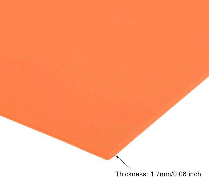 uxcell Orange EVA Foam Sheets 11 x 8 inch 1.7mm Thickness - Image 3