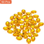 MECCANIXITY 50Pcs Acrylic Oval Gems 13x18 mm Flat Back Artificial Rhinestones - Image 3
