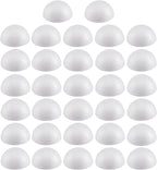 Crafjie 32PCS 2 Inchs Half Round Foam Balls White Hemispherical Polystyrene by Crafjie