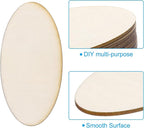PATIKIL 60PCS Oval Wood Pieces 3.1 Inch Unfinished Oval Shape Wooden Blank - Image 4