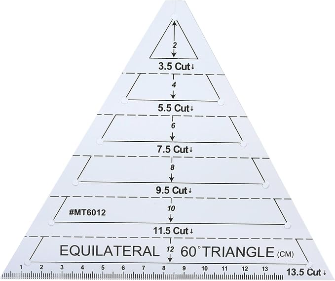 Fayelume 60 Degree Triangle Ruler, Acrylic Triangle Quilting Ruler, High by Unknown