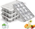 Silicone Ice Cube Trays with Lid, Easy Release Ice Molds, Reusable and by PETHous