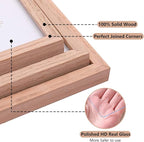 ATOBART 8x10 Set of 2 Oak Wood Picture Frame Solid Wooden Photo Frame Natural - Image 3
