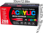 288 Colors Acrylic Paint Markers Set, Soft Flexible Brush Markers - Image 3