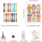 FREEBLOSS 11CT Stamped Cross Stitch Kits Jam Pot Cross Stitch Ornament Kits - Image 2