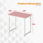 PayLessHere | 32 Inch Computer Desk | Pink | Office Desk - Image 3