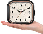 Tinload 4.3" Vintage Retro Analog Alarm Clock, Super Silent Non Ticking Clock - Image 2