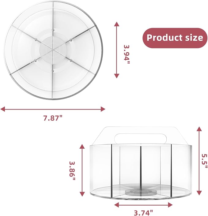 Absonic 250pcs Acrylic Pencil Holder Marker Organizer, 360-Degree Rotating Pen - Image 8