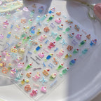 Summer Nail Art Stickers Decals Cherry Cake 5D Embossed Jelly Nail Decals 1PCS - Image 5