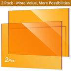 Orange Acrylic Sheet 12" x 16" x 1/8", ALCCIFI Cast Plexiglass Sheet - Image 2