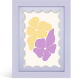 5x7 Picture Frame with Real Glass, Wooden cute 5 x 7 Photo Frame with Wavy Mat by THKRLOF