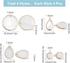 SUNNYCLUE 1 Box 16Pcs 4 Style Natural Shell Charms Freshwater Shell Teardrop - Image 2