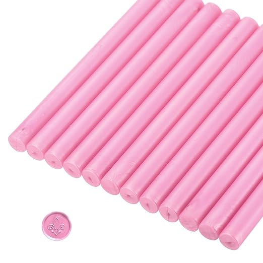 MECCANIXITY 12 Pcs Rose Cylinder Sealing Wax Stick Glue Gun Wax Seal Rod Craft by MECCANIXITY