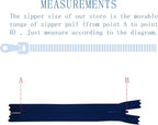 ANPURZII 10PCS #3 16 Inch Deep Navy Blue Invisible Zippers - Image 2