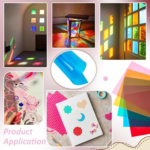BENECREAT 24Pcs 6 Colors PVC Flexible Plastic Sheets, 11.8x8.3 Inch A4 Colored - Image 5