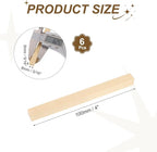MECCANIXITY 6Pcs Basswood Sticks, 5/16" x 5/16" x 4" Square Wooden Dowel Rods - Image 2