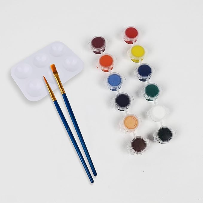 LNAUJS 8 Pack Plastic Paint Tray Palettes, 6 Well Rectangular Palette, - Image 4