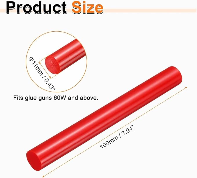 HARFINGTON 10pcs Hot Glue Sticks 0.43" Dia x 3.94" Long EVA Mini Hot Melt - Image 2