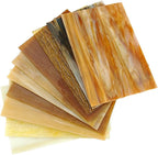 Lanyani（10 Sheets）Amber Variety Stained Glass Sheets 4 x 6 inch Opal Art Glass - Image 6