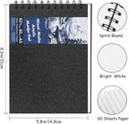 8.3x5.8 Sketch Book, Top Spiral Bound Sketch Pad, 60sheets 92lb/150gsm Bright - Image 2