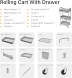 3 Tier Rolling Utility Cart - Image 4