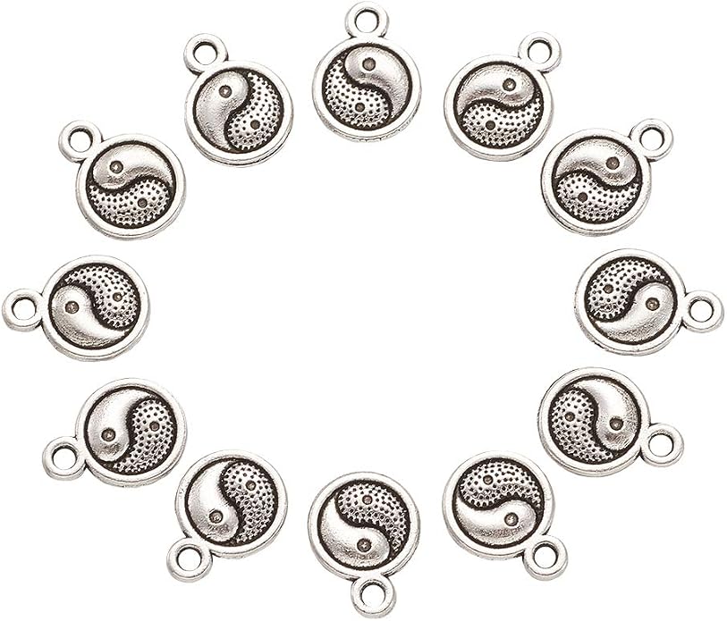 Craftdady Tibetan Style Antique Silver Alloy Pendants Cute Metal Dangle Charms - Image 2