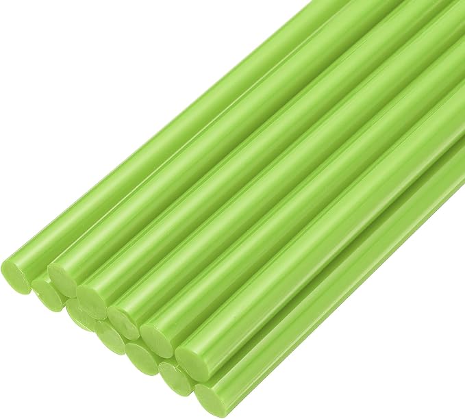 uxcell Mini Hot Glue Sticks for Glue Gun 7mm x 200mm Light Green 12pcs by uxcell