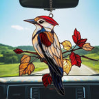 Red Woodpecker Acrylic Suncatcher Stained Glass Effect Window Car Hanging - Image 5