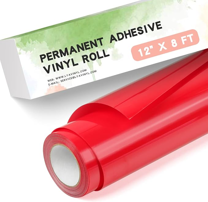 Lya Vinyl Red Permanent Vinyl for Cricut by LyaVinyl