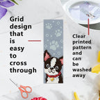 INFUNLY 6PCS Dogs Cats Cross Stitch Bookmark Kit - Image 3