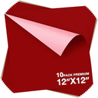 Dysania Red Heat Transfer Vinyl, 10 Pack 12 x 12in Red HTV Vinyl | Iron on Vinyl by Dysania