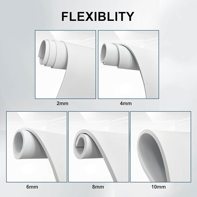 biguphate EVA Foam Roll - 8mm White Ultra High Density Craft Foam - 15 x 39 - Image 5