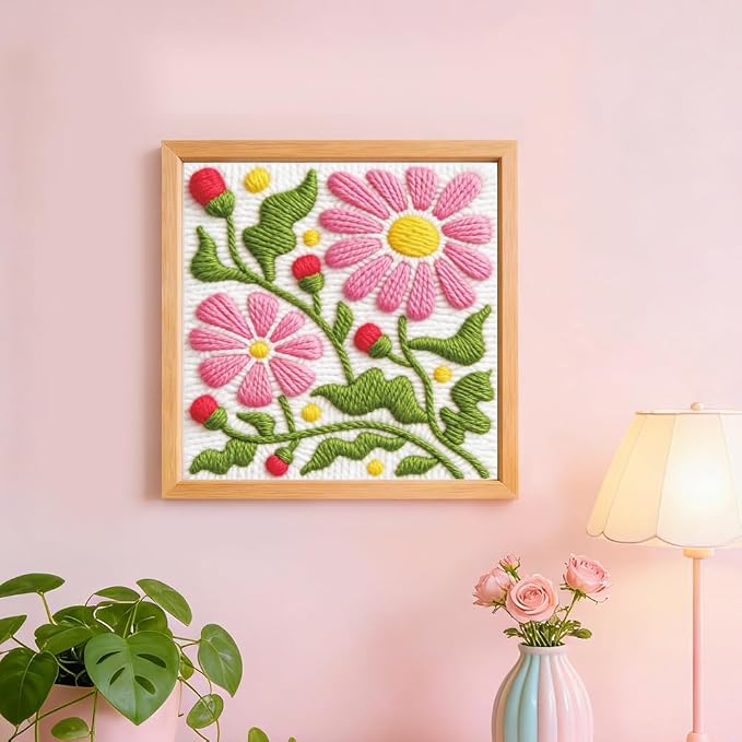 INFUNLY Bohemian Flower Punch Needle Kit - Image 7
