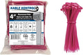 Kable Kontrol Fluorescent Pink Zip Ties 4 Inch 100 Pcs, 18 Lbs Tensile Strength by KABLEKONTROL%C2%AE