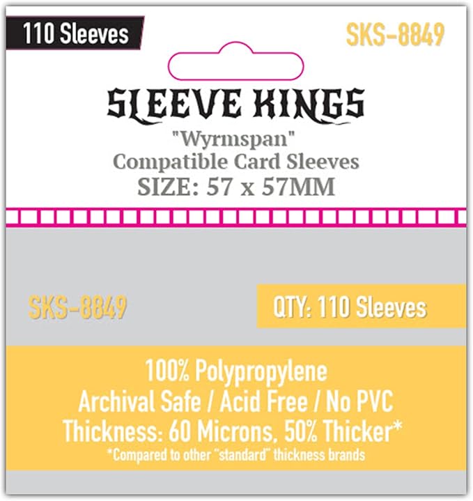 Sleeve Kings Standard Card Sleeves – 110 Count, Medium Square Size, Compatible by SleeveKings