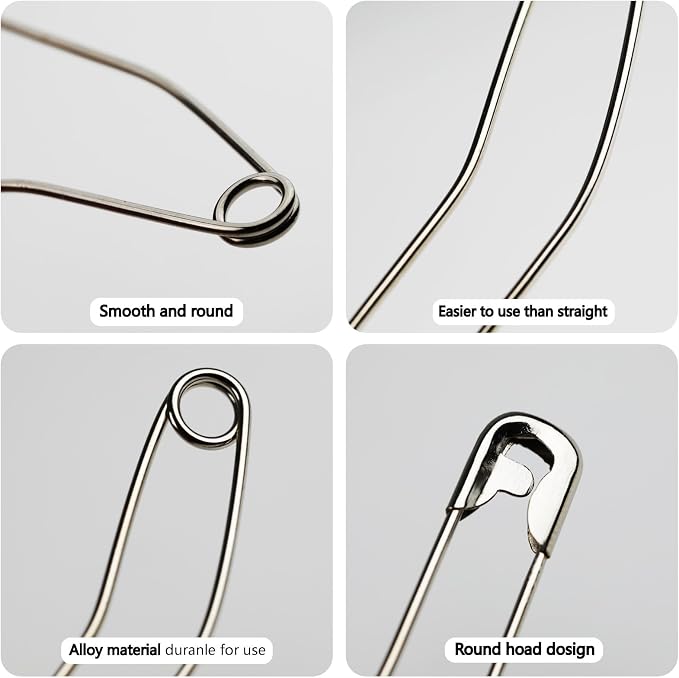 Quilt Safety Pin Curve 1.5 inch Sewing Supply Large Curve Safety Pin Quilt - Image 5