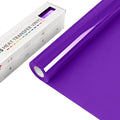 VinylRus Heat Transfer Vinyl-12” x 15FT Dark Purple Iron on Vinyl Roll by VinylRus