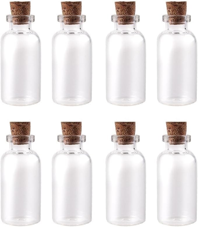 Super Z Outlet Mini Clear Glass Jars Bottles - Image 5