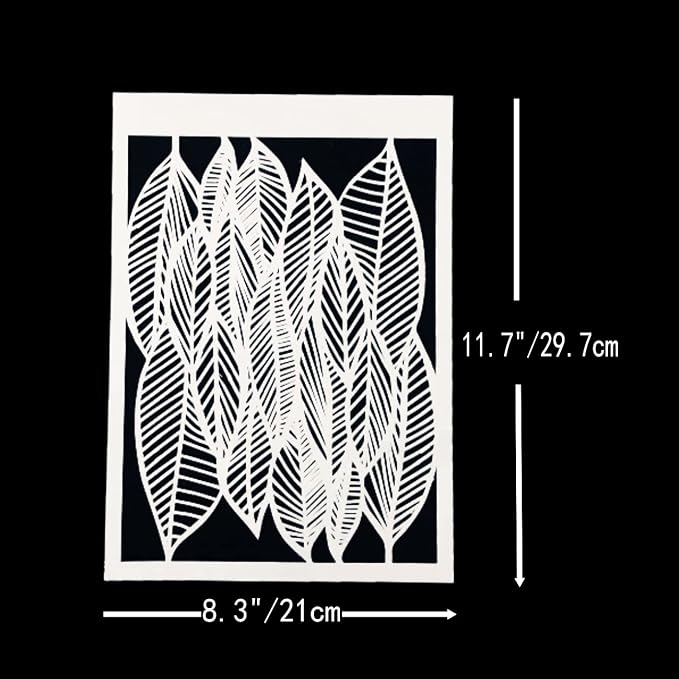 TIAMECH 6 Pcs A4 Reusable Geometric Texture Stencils - Image 6