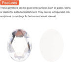 MECCANIXITY 50Pcs Acrylic Oval Gems 13x18 mm Flat Back Artificial Rhinestones - Image 4