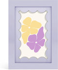 4x6 Picture Frame with Real Glass, Wooden cute 4 x 6 Photo Frame with Wavy Mat by THKRLOF