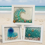 Sea Glass Art Kit, Mosaic Glass Photo Frame Set 9.5x7.5 Inch, Handcraft Style - Image 5