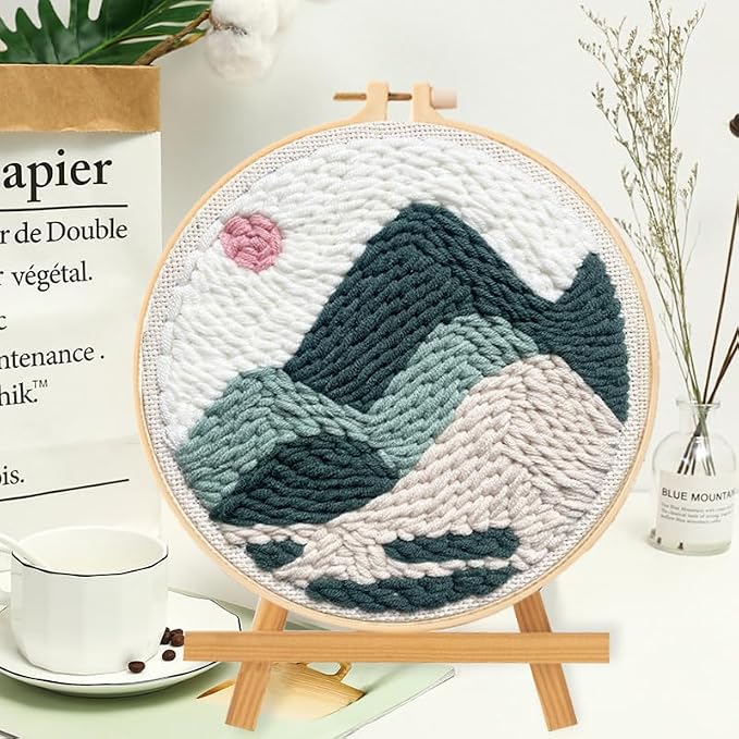 Landscape Punch Needle Kit for Adult Beginner, Painting Crochet Kit, Home Decor - Image 2