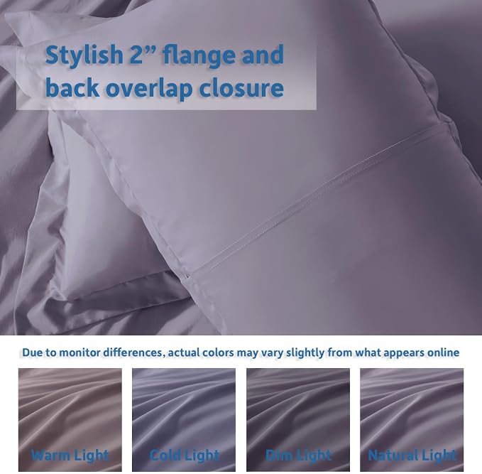 Nestl Grayish Purple Duvet Cover King Size - Image 8