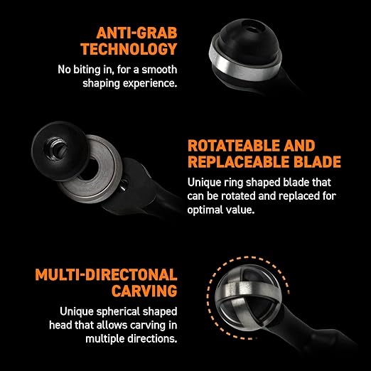 ARBORTECH Ball Gouge | Ø 30 mm Spherical Shaped Wood Gouge Power Carving - Image 2