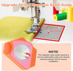 3 Pack Magnetic Seam Guide for Sewing Machine, Universal Sewing Quilting - Image 2