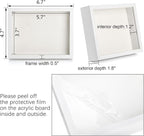 Hacaroa 6 Pack 4 x 6 Inches Shadow Box Frame, Small Wood Frame Memory Display - Image 2