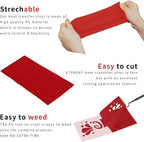 HTVRONT Red HTV Heat Transfer Vinyl Bundle: 24 Pack 12"x12" Iron on Vinyl | Red - Image 7