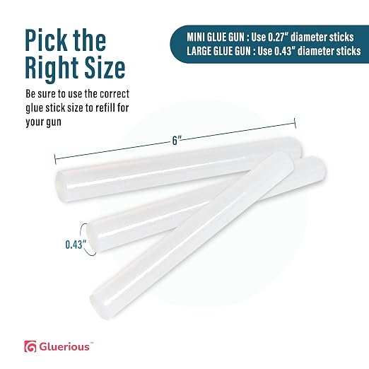 Gluerious Full Size Hot Glue Sticks 100 Pack, 0.43 x 6 Inch Large Glue Sticks - Image 6